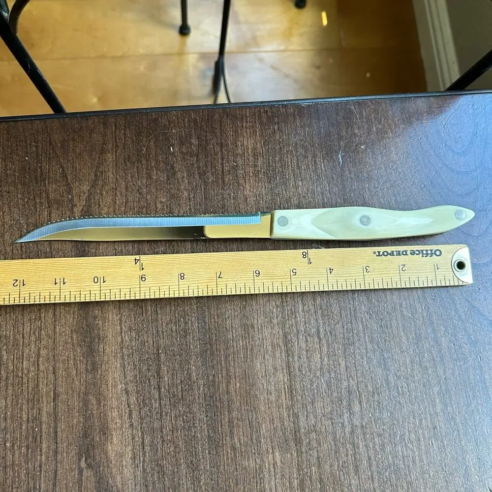 Cutco 1729 KB Petite Carver Kitchen Knife Pearl White Made in USA